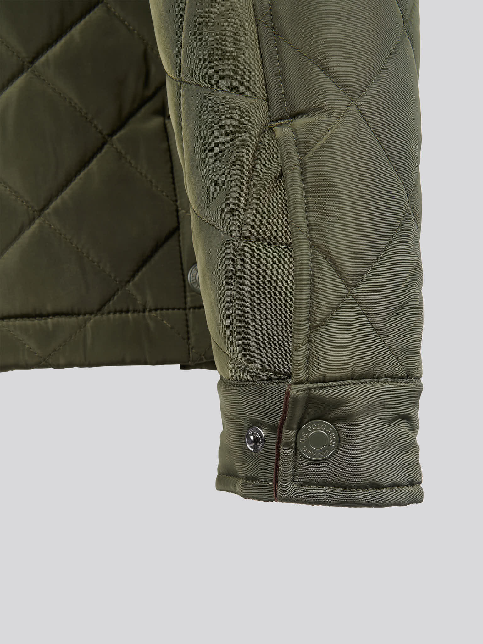 Mens Diamond Quilted Funnel Jacket in Forest Night
