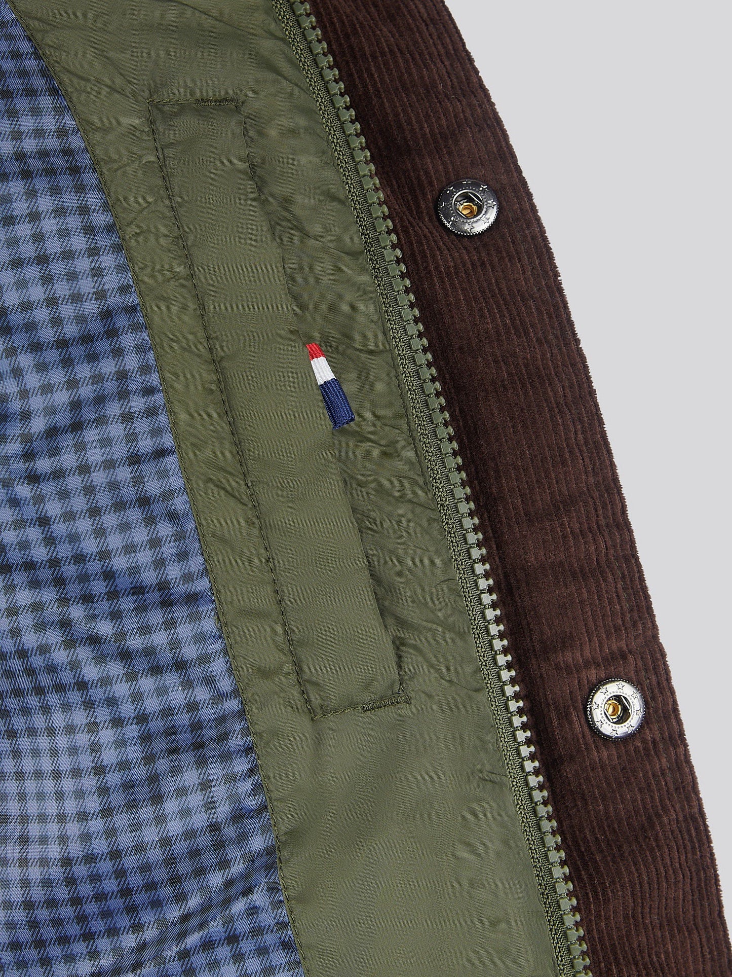 Mens Diamond Quilted Funnel Jacket in Forest Night