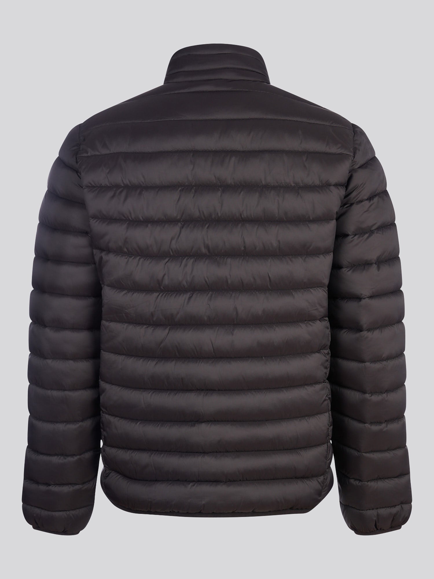 Mens Lightweight Bound Quilted Jacket Black Bright White DHM