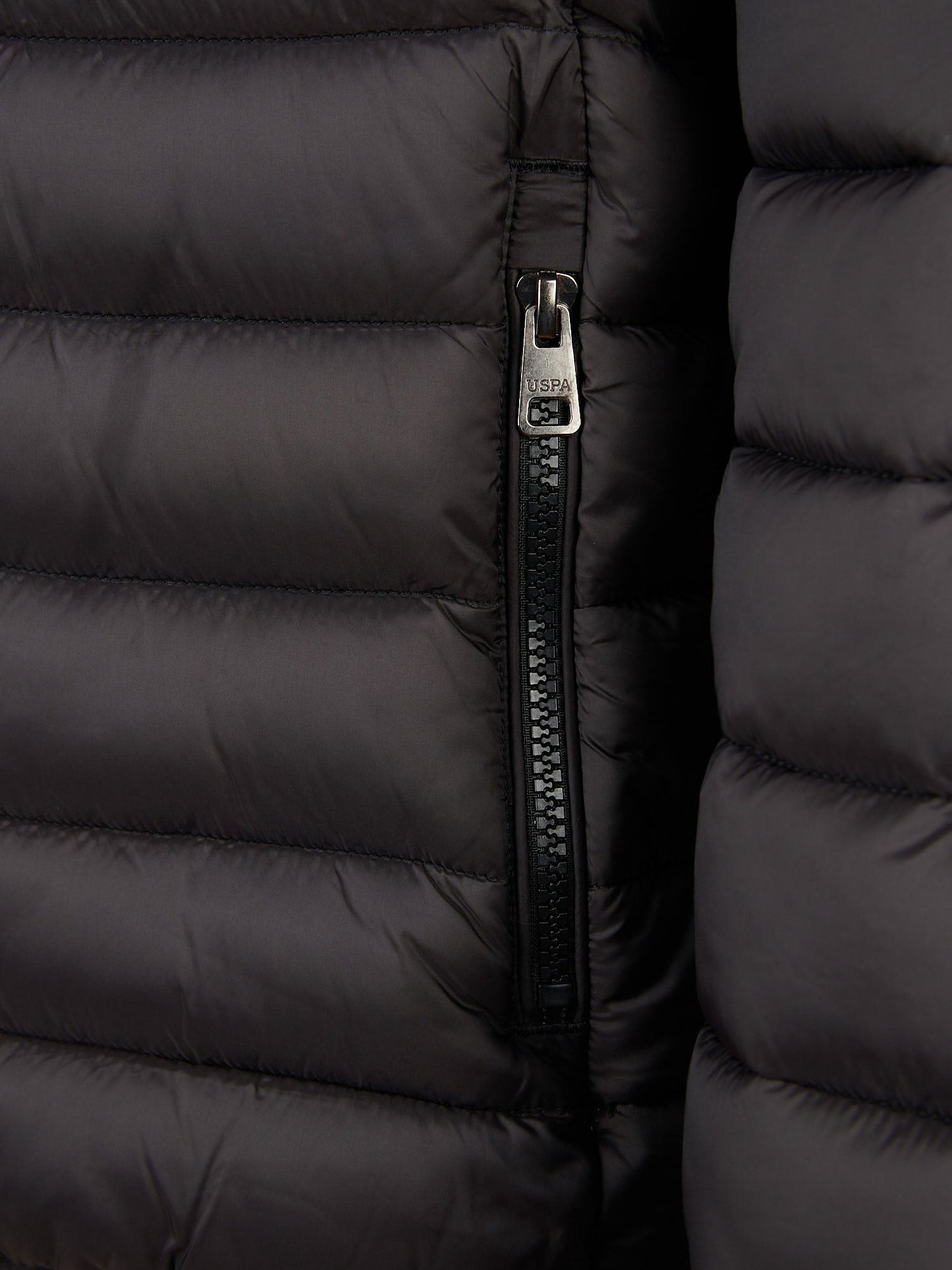 Mens Lightweight Bound Quilted Jacket Black Bright White DHM