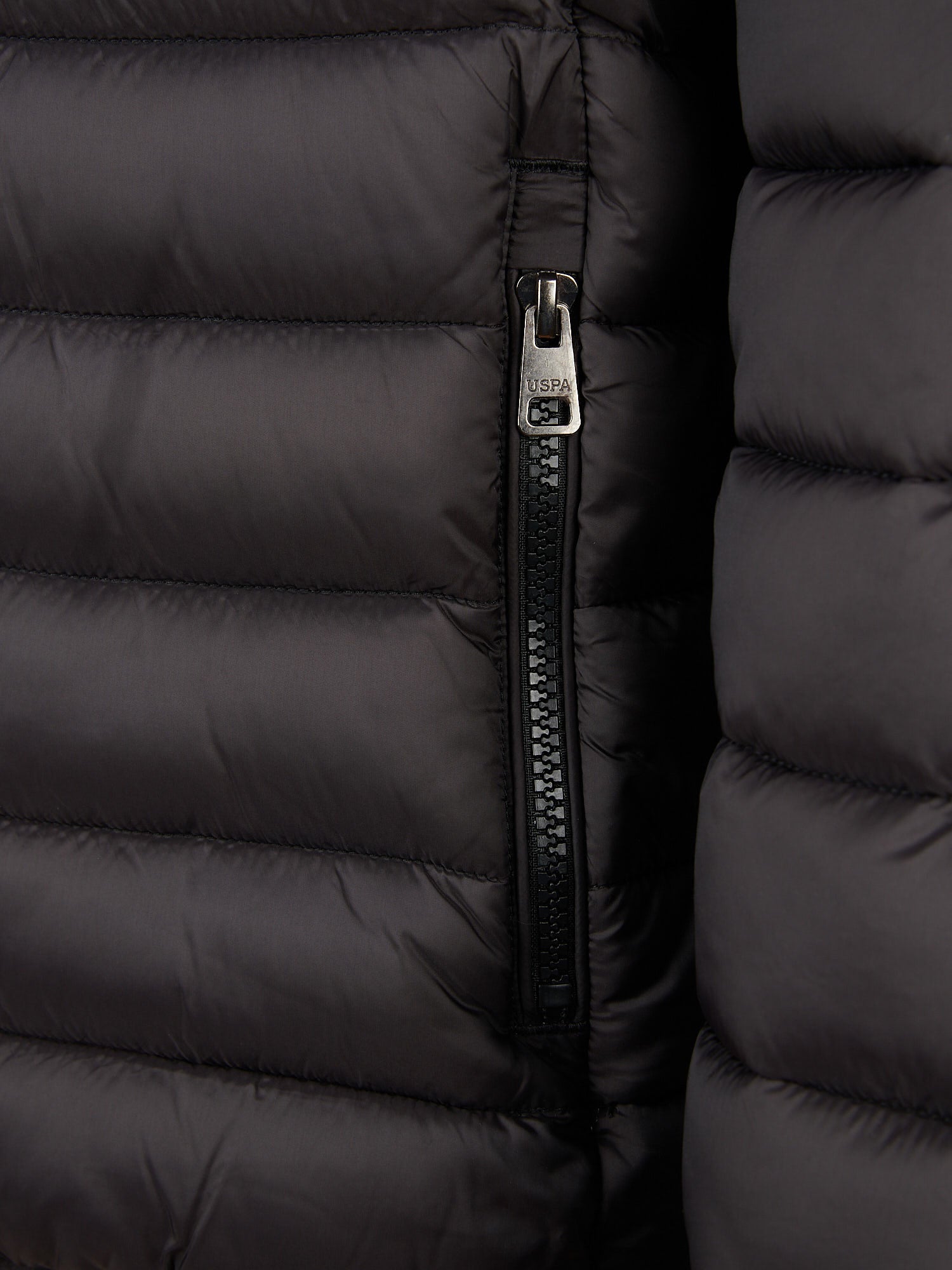 Mens Lightweight Bound Quilted Jacket Black Bright White DHM