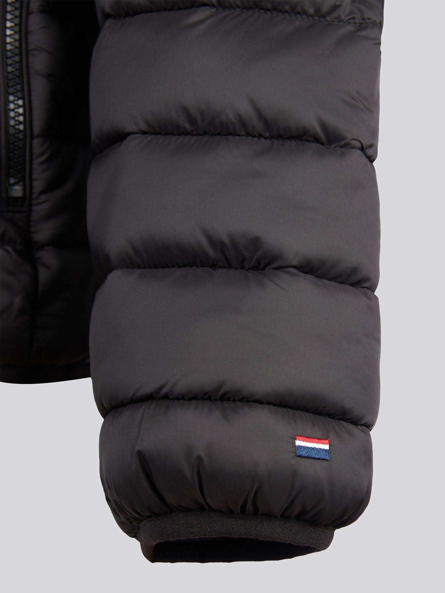 Mens Lightweight Bound Quilted Jacket Black Bright White DHM
