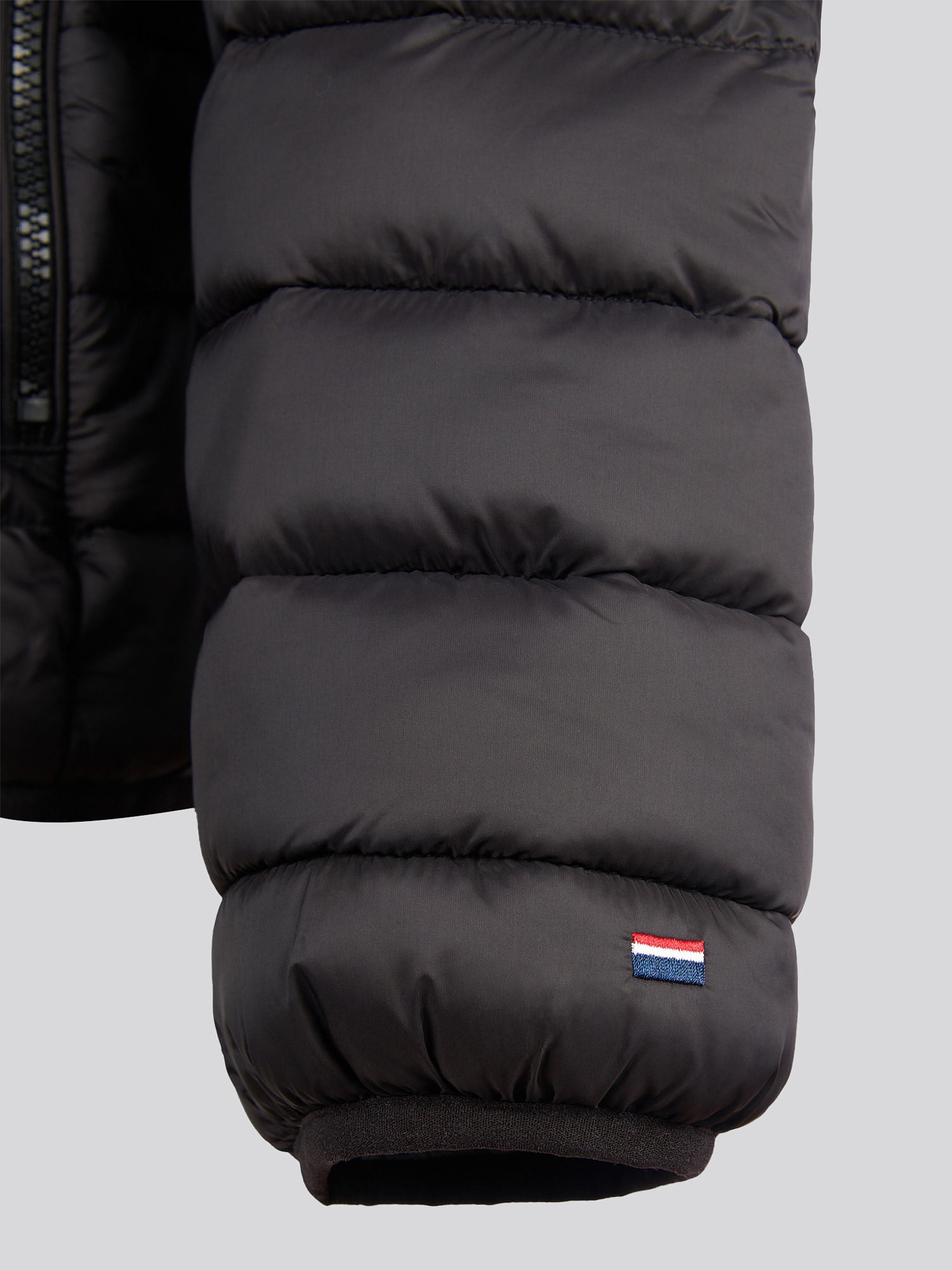 Mens Lightweight Bound Quilted Jacket Black Bright White DHM