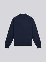 Mens Combed Cotton Turtle Neck in Dark Sapphire Navy / Moonlight Blue DHM