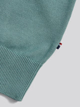 Mens Cotton Quarter Zip Funnel Jumper Arctic