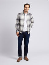 Mens Ombre Check Buttondown Shirt in Black
