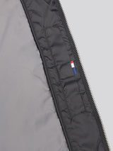 Mens Diamond Quilt Padded Collared Jacket in Black