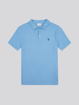 Mens Double Horsemen Rib Polo Shirt in Allure
