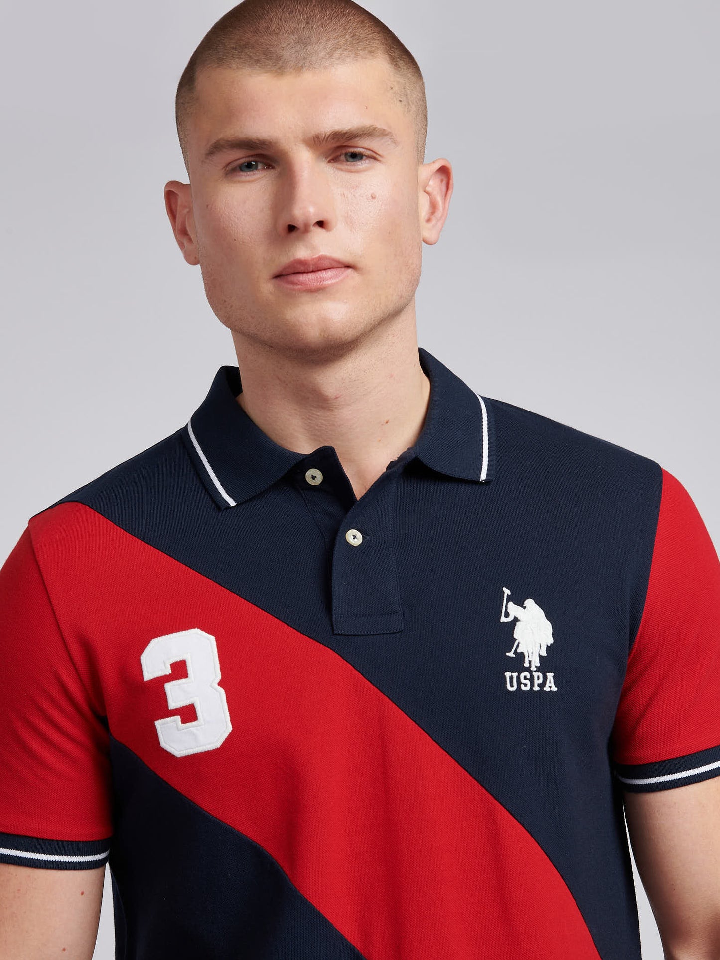 Mens Sash Pique Polo Shirt Dark Sapphire Navy