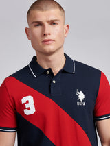 Mens Sash Pique Polo Shirt Dark Sapphire Navy