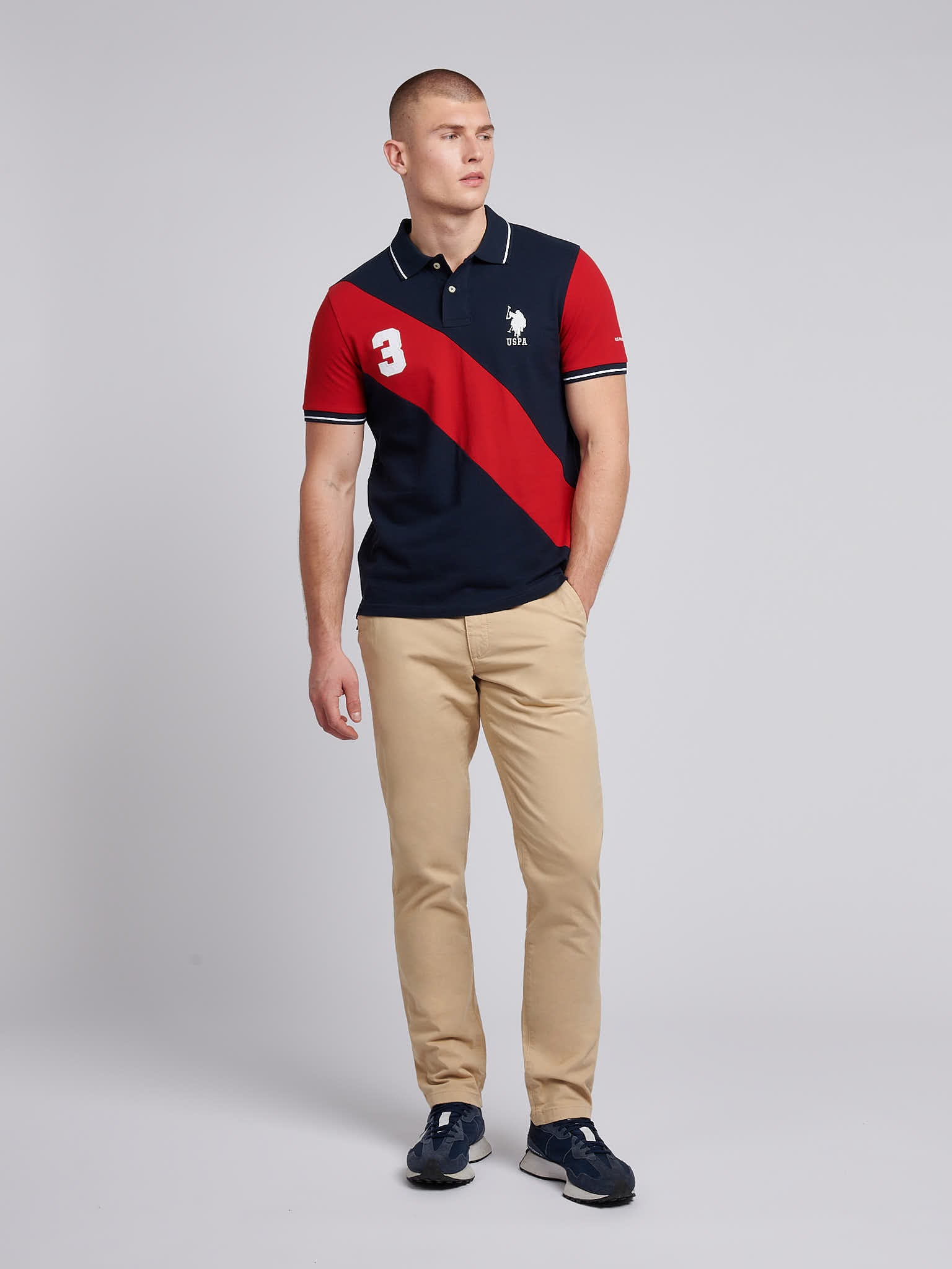 Mens Sash Pique Polo Shirt Dark Sapphire Navy