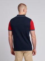 Mens Sash Pique Polo Shirt Dark Sapphire Navy