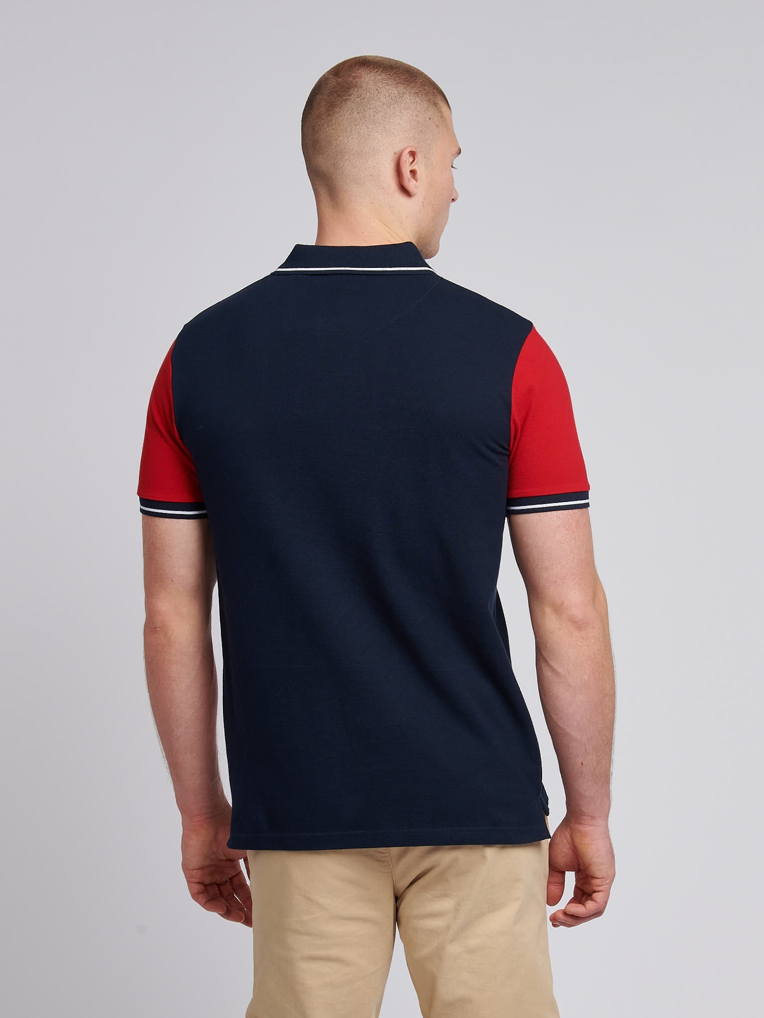 Mens Sash Pique Polo Shirt Dark Sapphire Navy