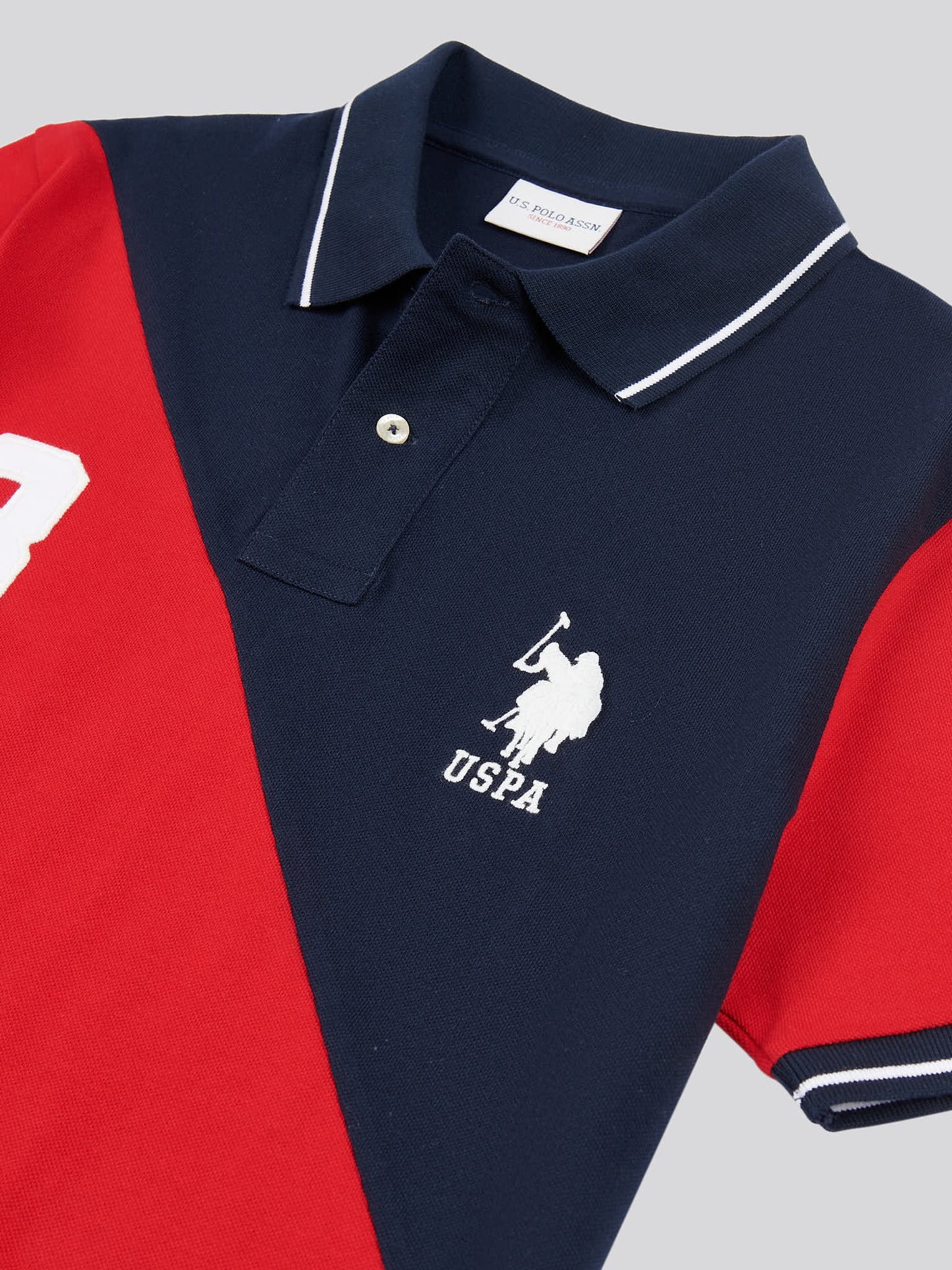 Mens Sash Pique Polo Shirt Dark Sapphire Navy