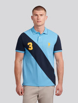 Mens Sash Pique Polo Shirt Heritage Blue