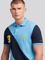 Mens Sash Pique Polo Shirt Heritage Blue