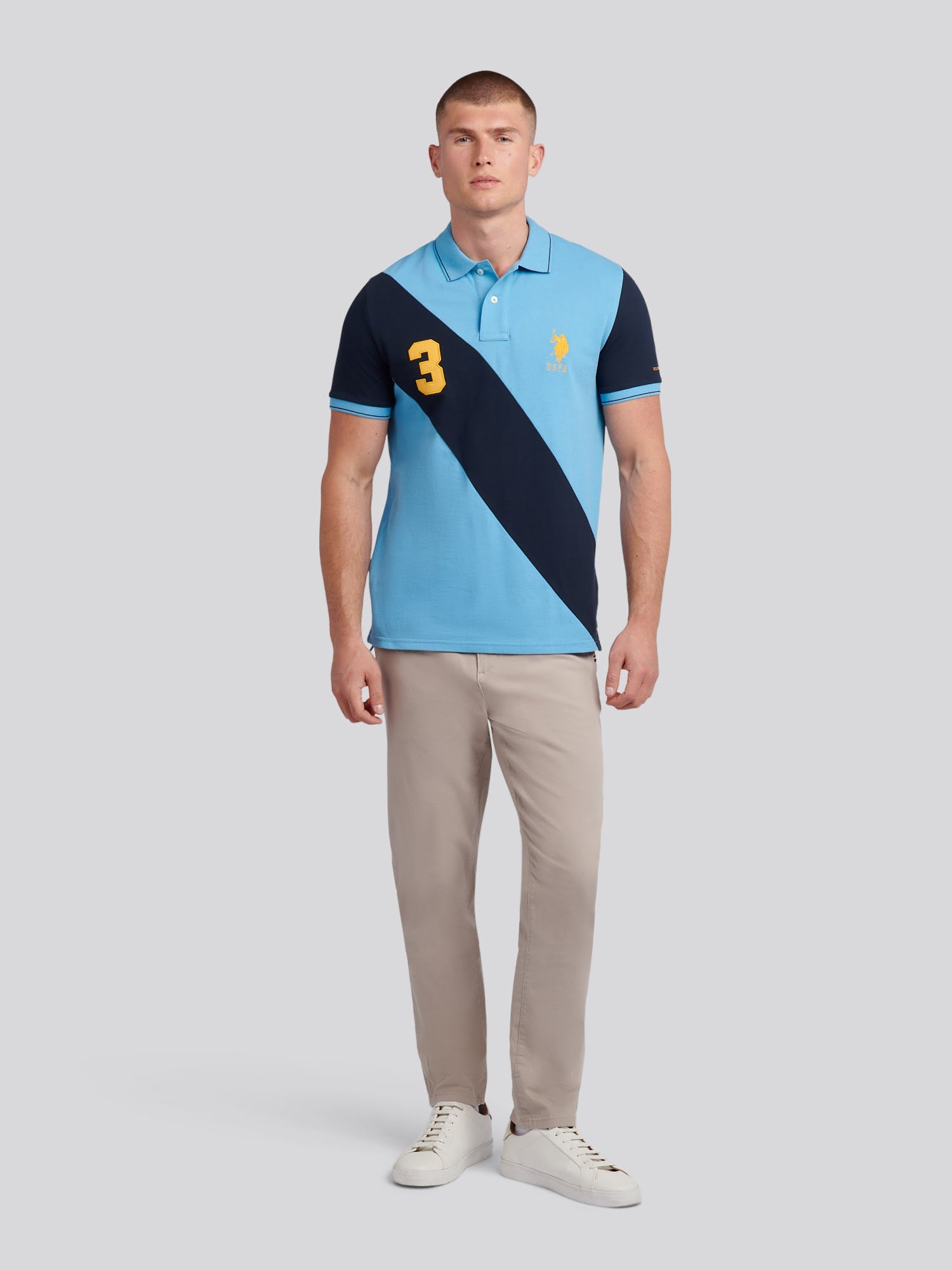 Mens Sash Pique Polo Shirt Heritage Blue
