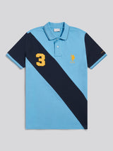 Mens Sash Pique Polo Shirt Heritage Blue