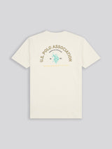 Mens Front/Back Print Graphic T-Shirt in Whisper White