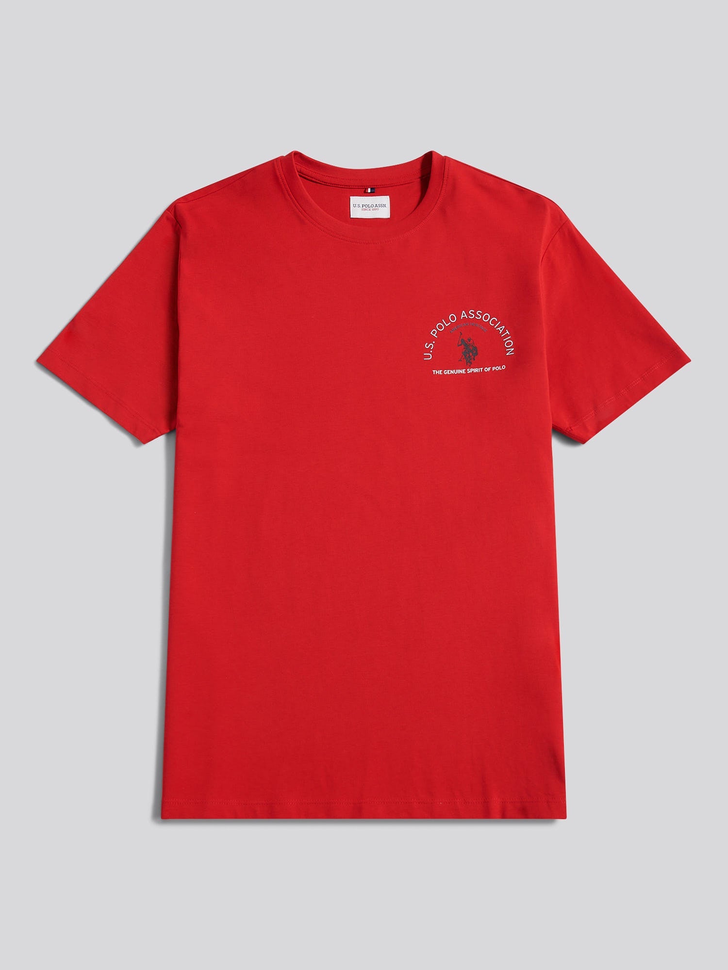 Mens Front/Back Print Graphic T-Shirt in Haute Red