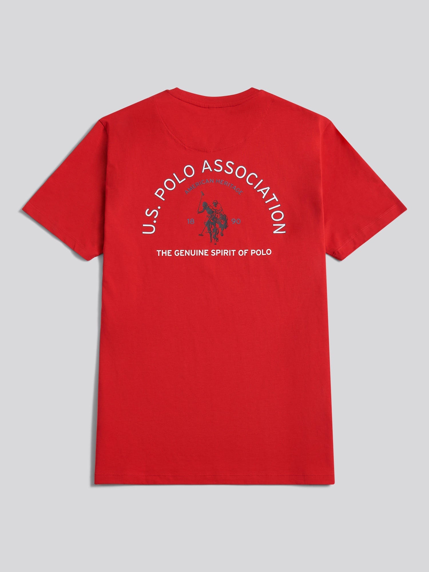 Mens Front/Back Print Graphic T-Shirt in Haute Red