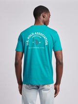 Mens Front/Back Print Graphic T-Shirt in Alexandrite