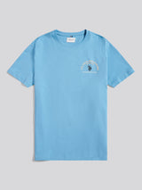 Mens Front/Back Print Graphic T-Shirt in Heritage Blue