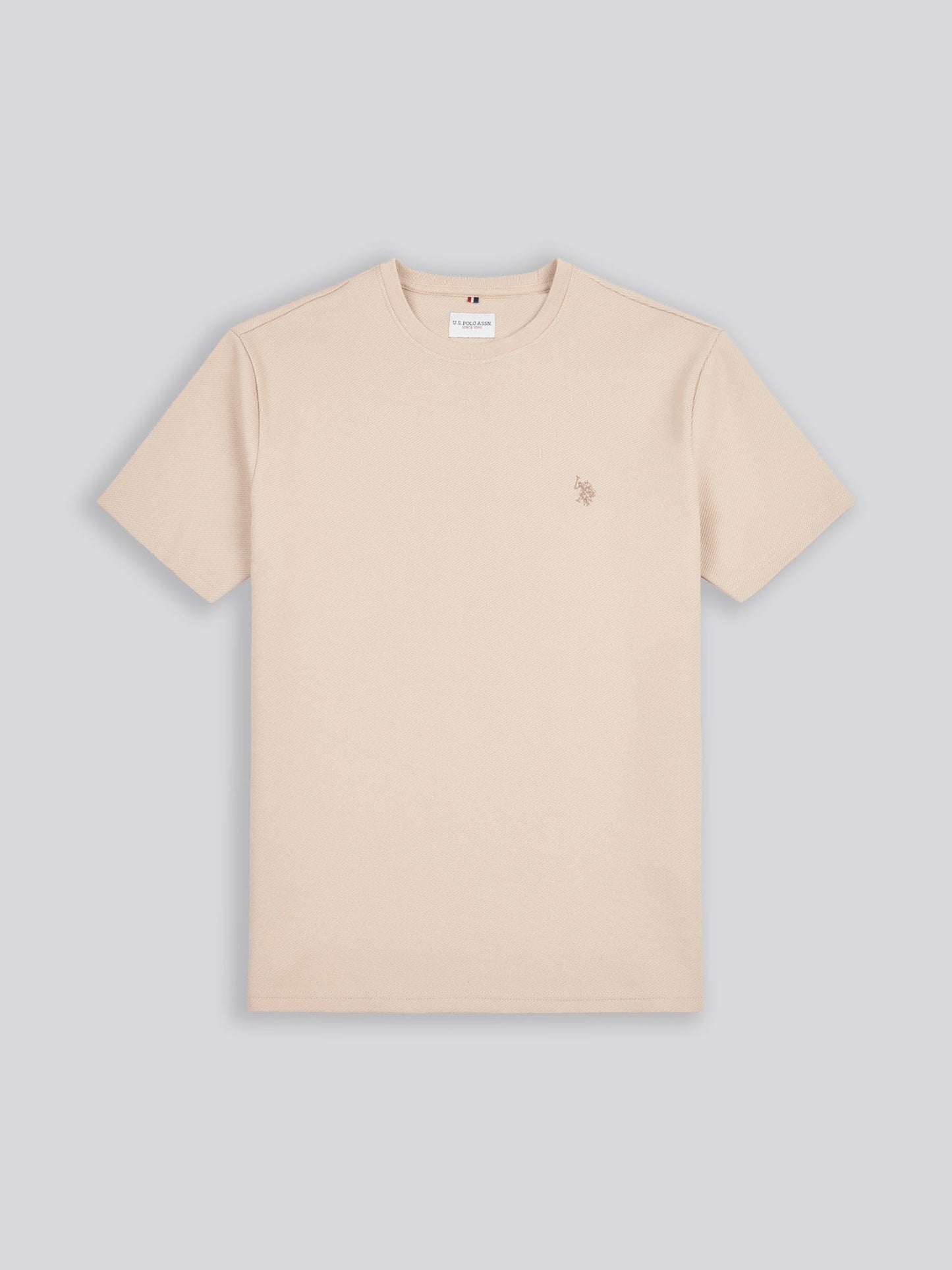 Mens Double Horsemen Twill T-Shirt in Doeskin