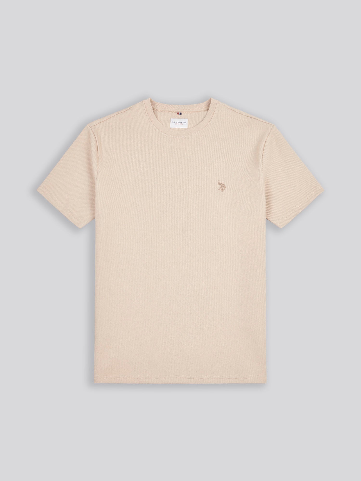 Mens Double Horsemen Twill T-Shirt in Doeskin