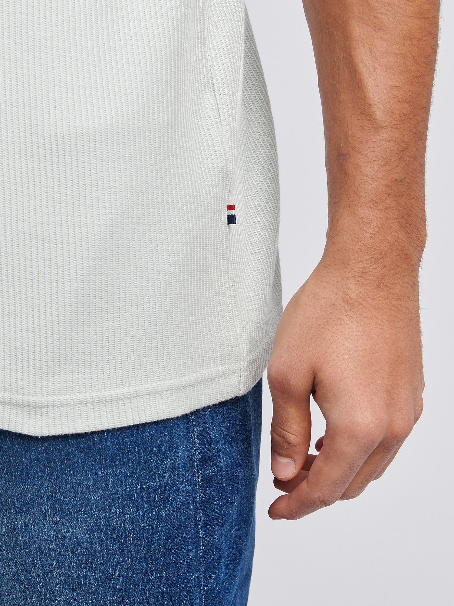 Mens Vertical Texture T-Shirt in Northern Droplet
