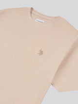 Mens Vertical Texture T-Shirt in Doeskin
