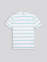 Mens Terry Stripe T-Shirt in Bright White