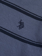 Mens Terry Stripe T-Shirt in Vintage Indigo
