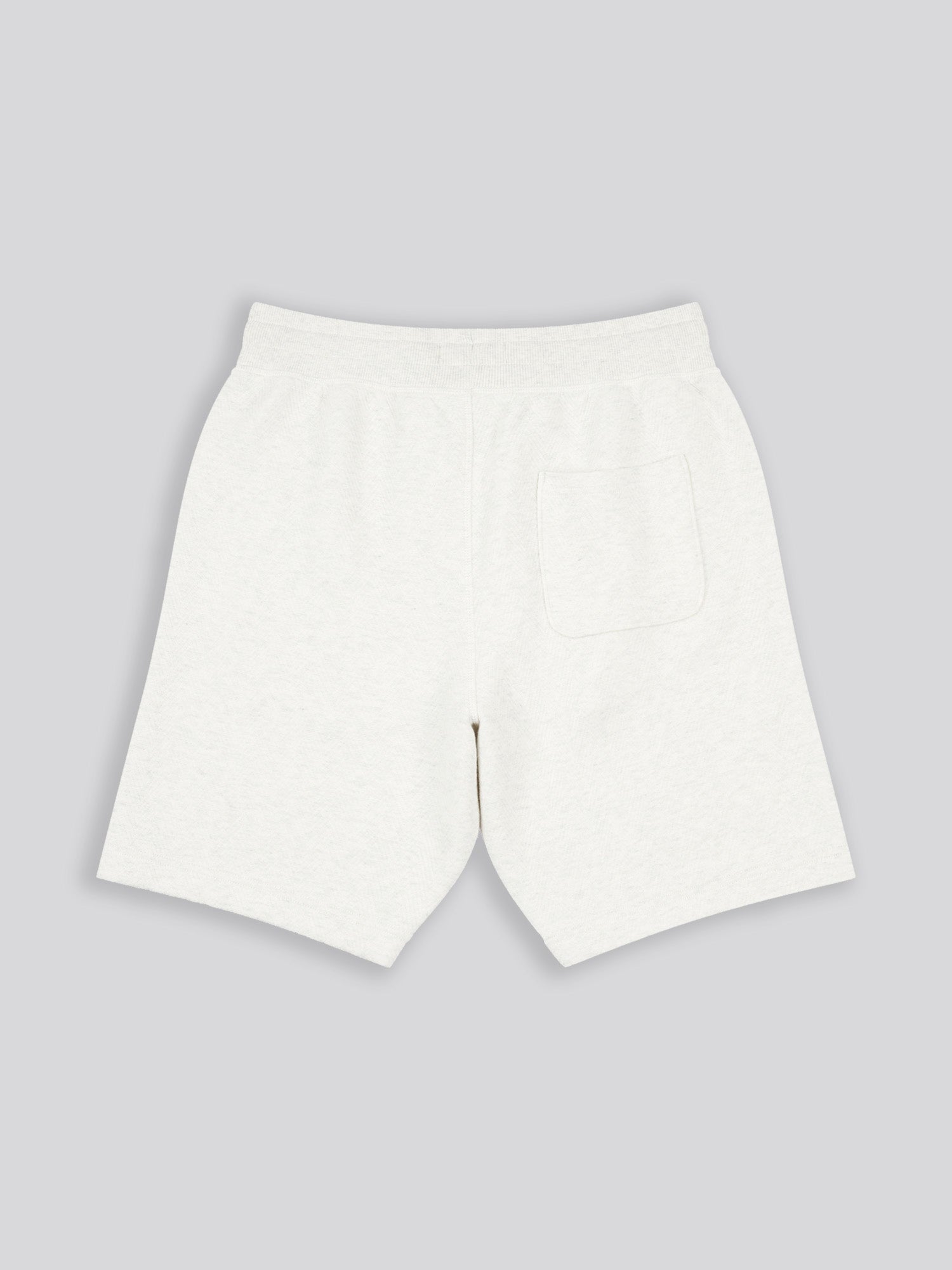 Mens Double Horsemen Herringbone Sweat Short Light Grey Marl