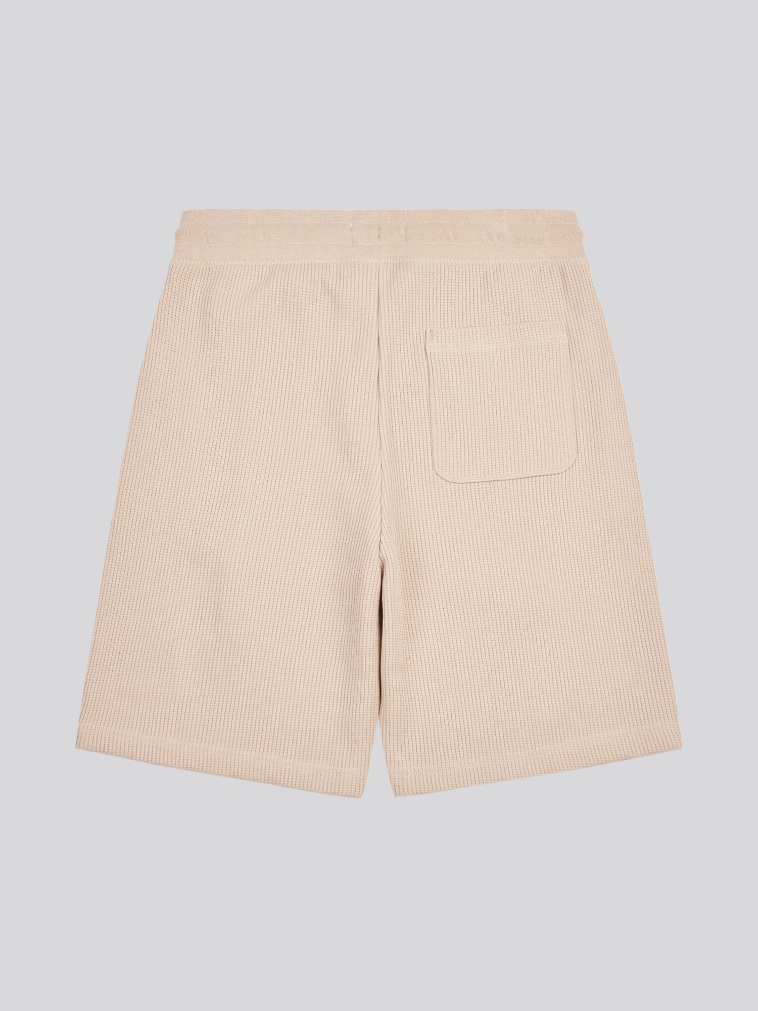 Mens Waffle Texture Short in Doeskin