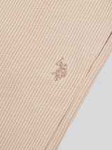 Mens Waffle Texture Short in Doeskin