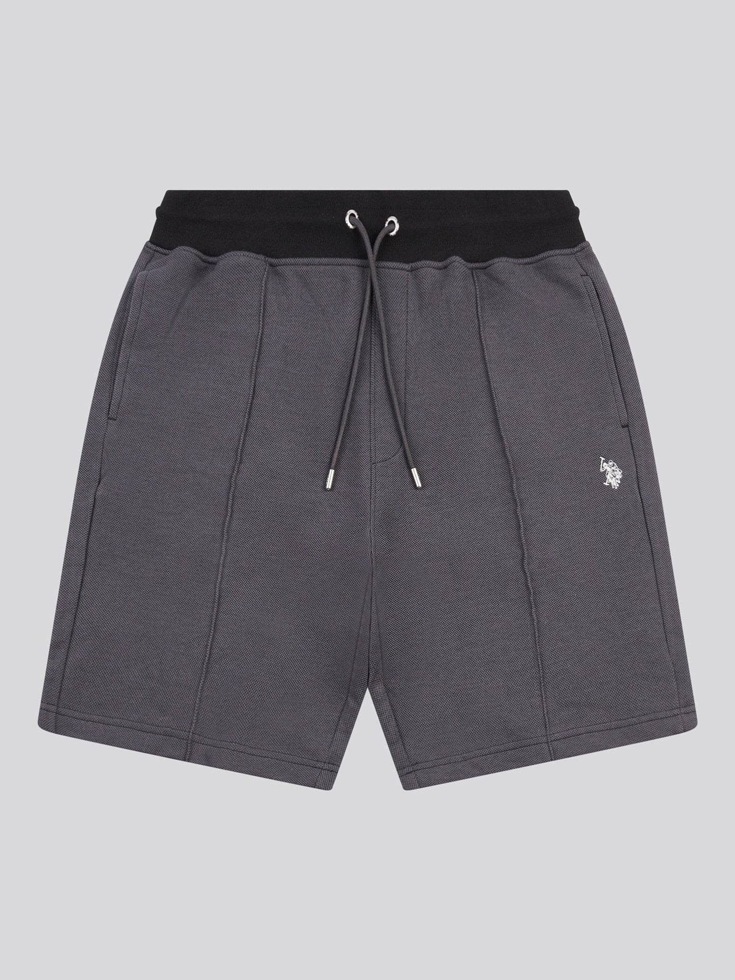 Mens Smart Two Tone Pleat Short in Black