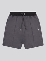 Mens Smart Two Tone Pleat Short in Black