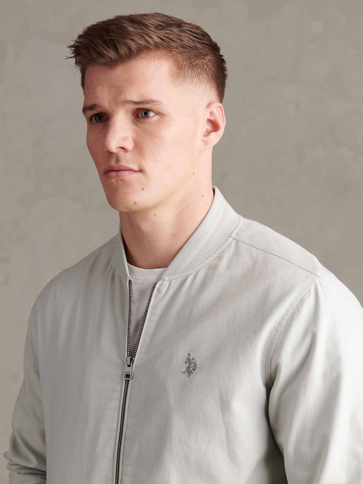 Mens Linen Blend Classic Bomber Northern Droplet