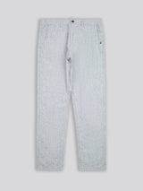 Mens Linen Blend Yarn Dyed Woven Trouser in Dark Sapphire Navy / Moonlight Blue DHM