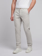 Mens Seersucker Woven Trouser in Northern Droplet