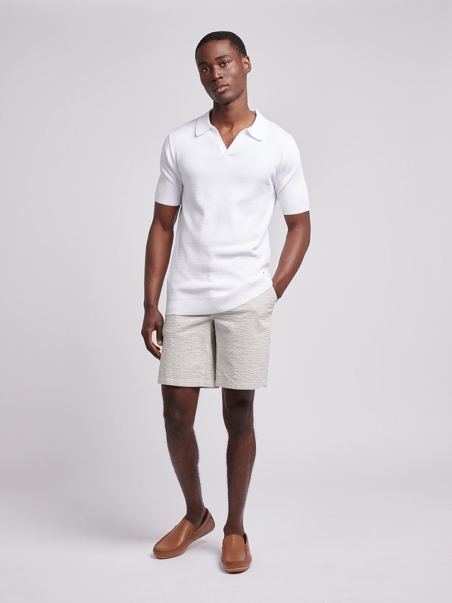 Mens Seersucker Chino Short Northern Droplet