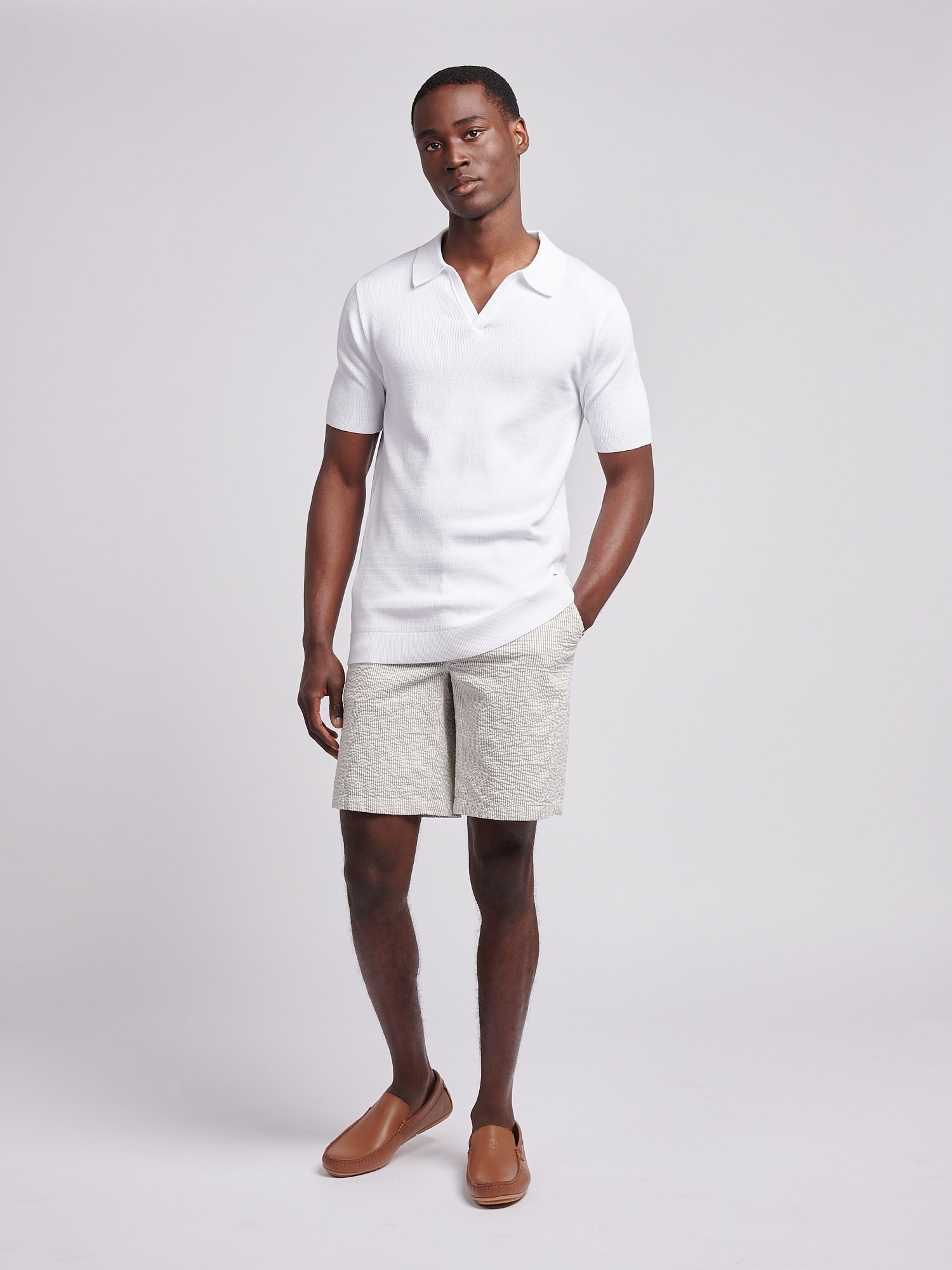 Mens Seersucker Chino Short Northern Droplet
