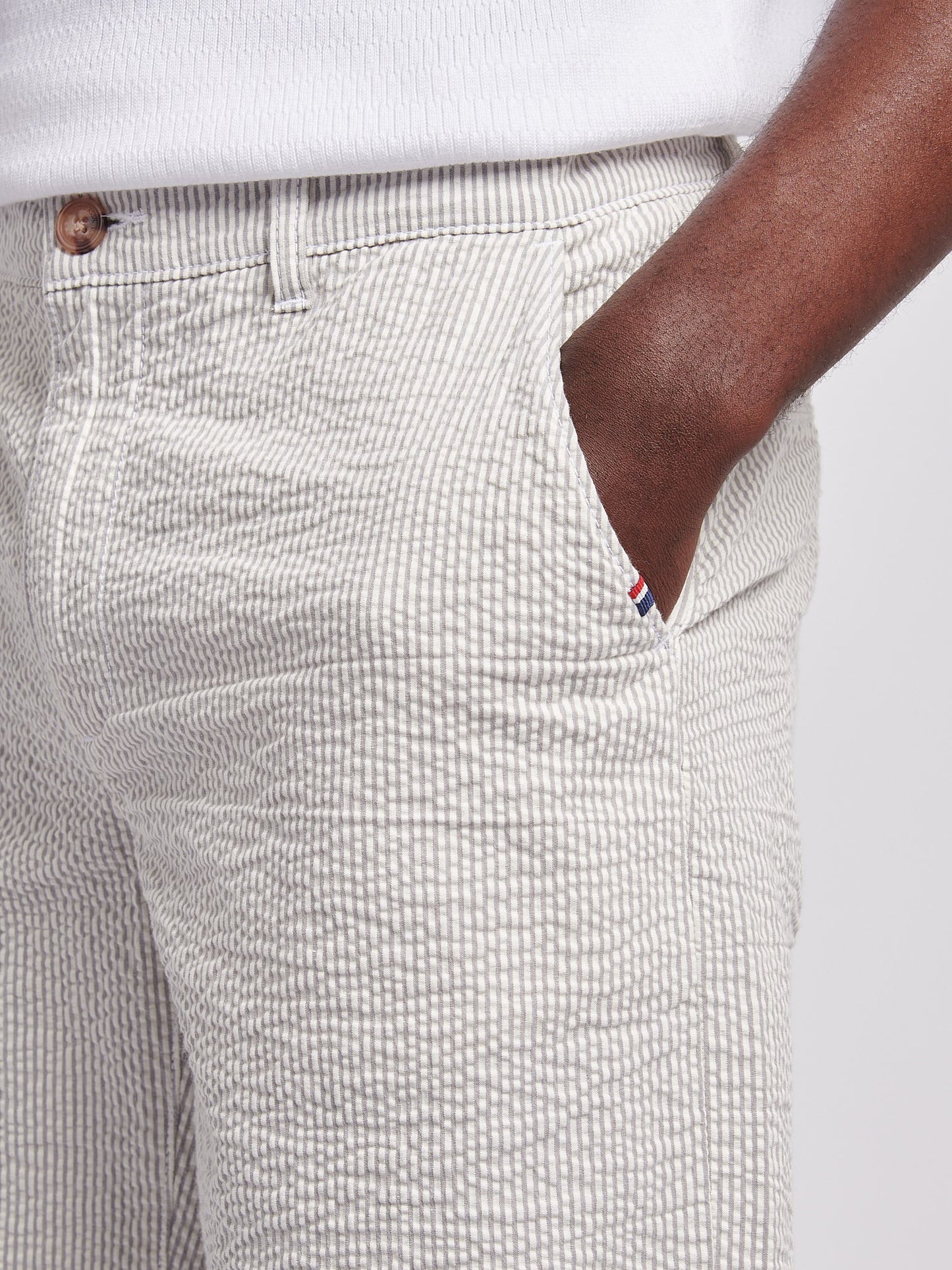 Mens Seersucker Chino Short Northern Droplet