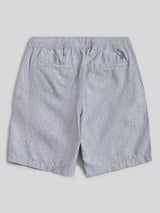 Mens Linen Blend Drawstring Short in Dark Sapphire Navy / Moonlight Blue DHM