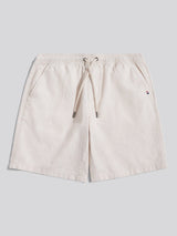 Mens Linen Blend Drawstring Short in Doeskin