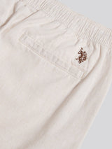 Mens Linen Blend Drawstring Short in Doeskin