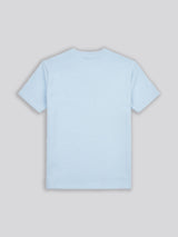 Mens Texture Double Horsemen T-Shirt in Chambray Blue