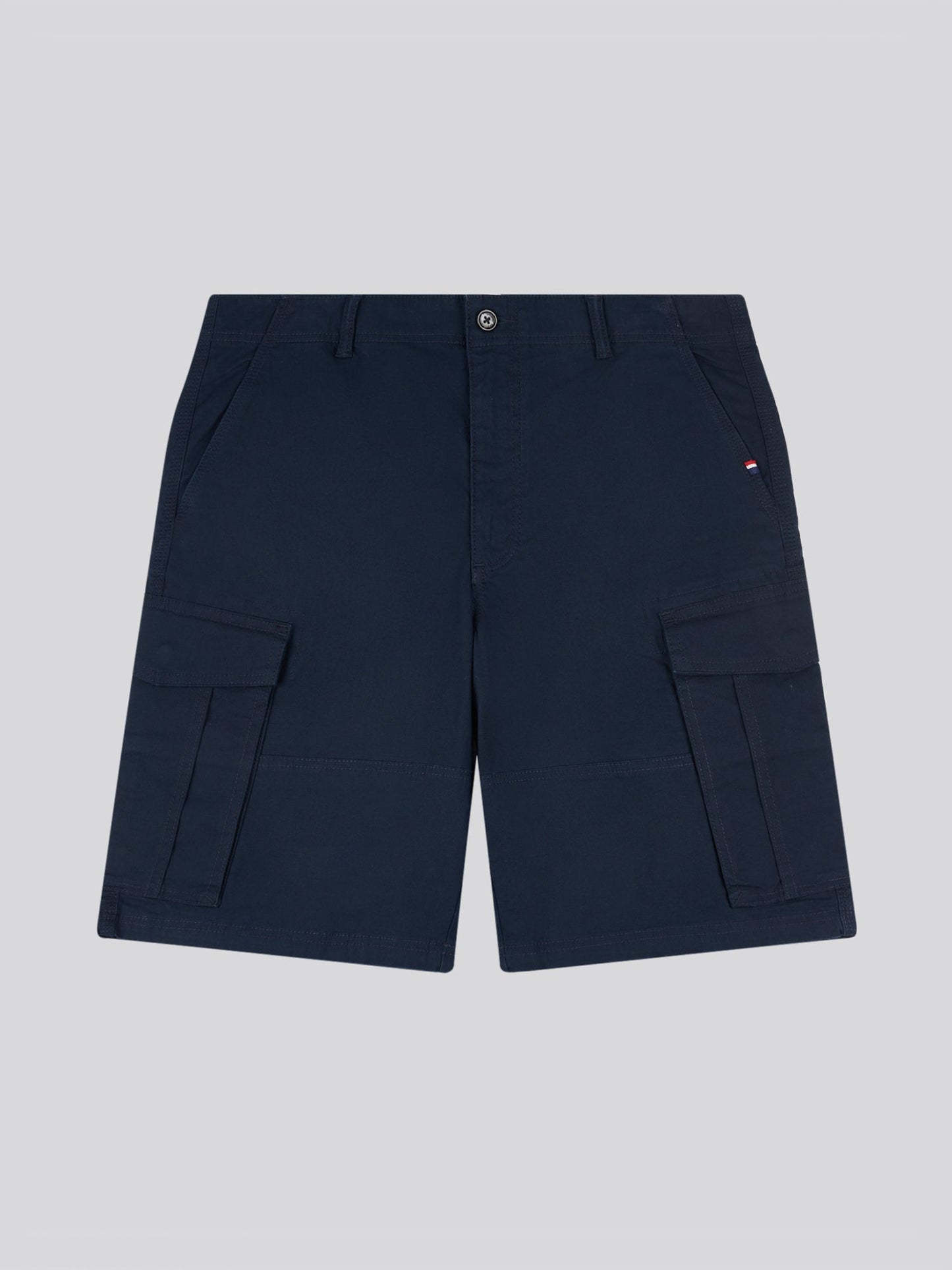 Mens Dobby Weave Cargo Short in Dark Sapphire Navy / Moonlight Blue DHM
