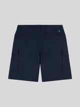 Mens Dobby Weave Cargo Short in Dark Sapphire Navy / Moonlight Blue DHM